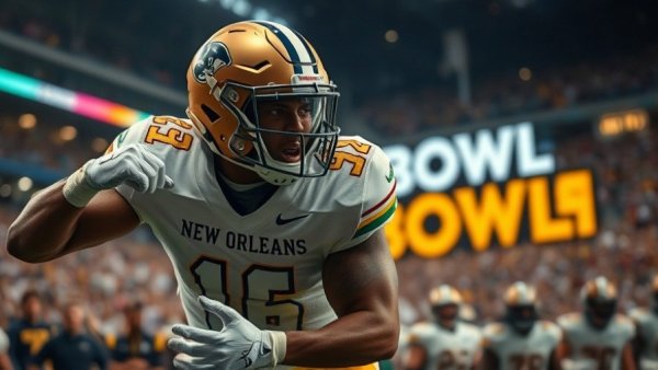Exciting New Orleans Bowl highlights with football action and ESPN graphics.