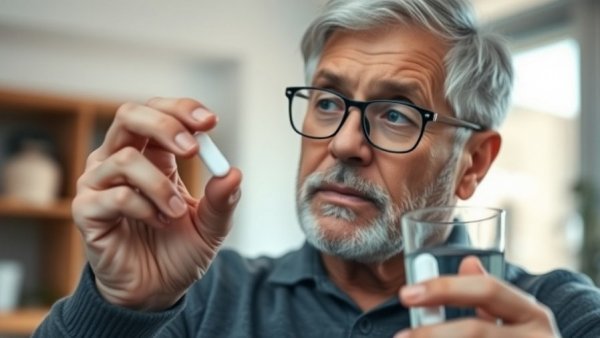 Middle-aged man considering tramadol pain relief cardiovascular risks.