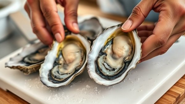 Close-up image of raw oysters being shucked, highlighting Salmonella outbreak linked to raw oysters.