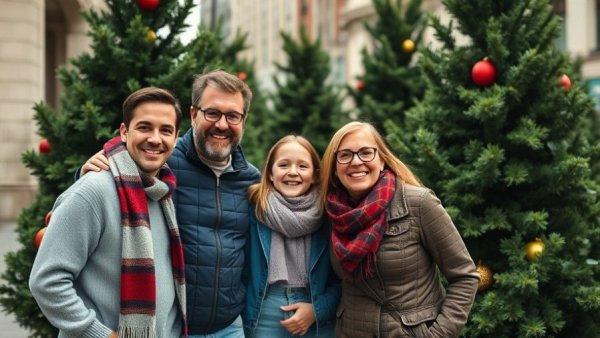 Family enjoys holiday moment together despite dementia challenges.