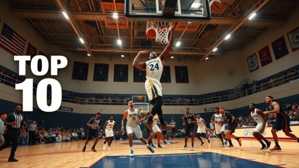 NBA top plays December 25 action shot of basketball dunk.