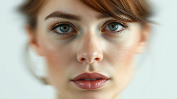 Abstract portrait with unique blur effect, mental health for seniors.