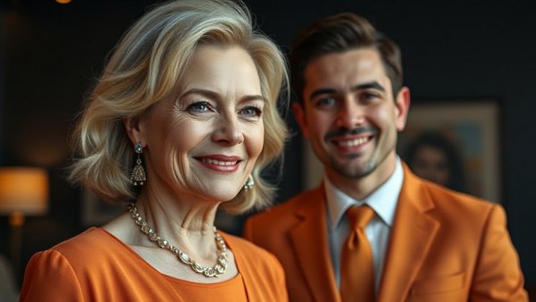 Mature woman and young man showcasing age-gap relationships.