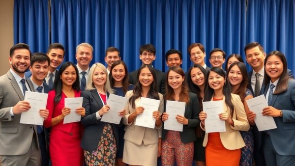 Dallas young professionals celebrating achievements at event.