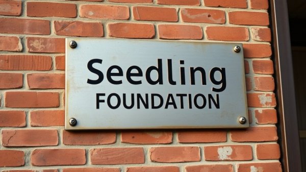 Seedling Foundation sign on brick wall for Austin volunteer news.