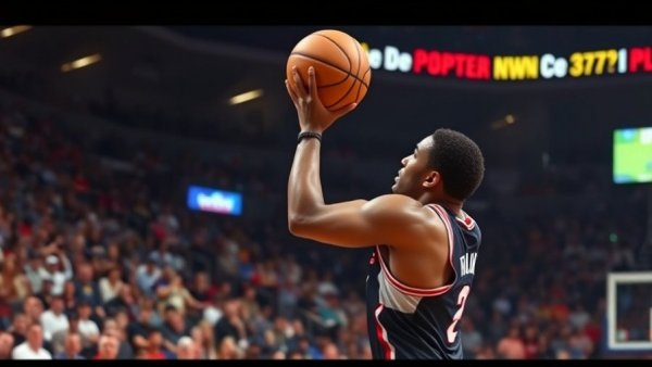 NBA Top Plays Highlights: Player making a jump shot in a crowded stadium.