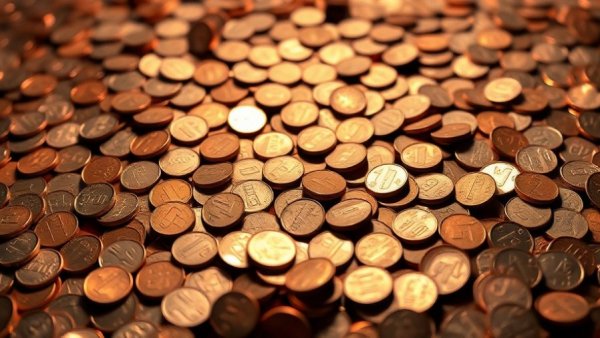 Pile of copper pennies symbolizing end of penny production.