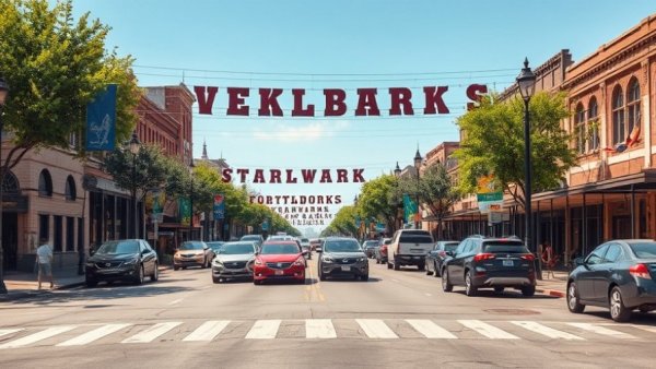 Fort Worth Stockyards traffic scene representing Fort Worth developments 2026.
