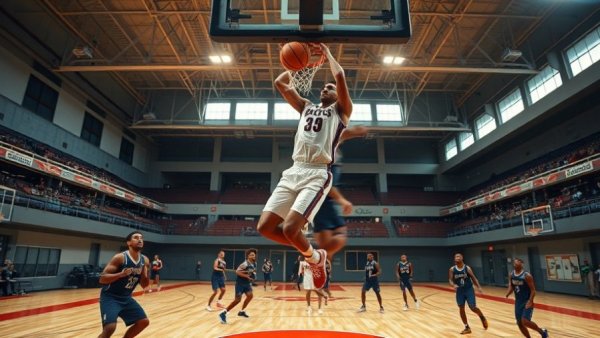 NBA Highlights December 27 2025: Basketball player dunking energetically on court.