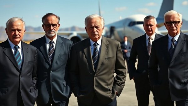 Two men standing at an airport during Ukraine-Russia conflict 2025.