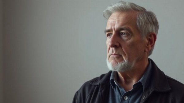 Contemplative older man in a studio, Brett Favre Parkinson's disease update.