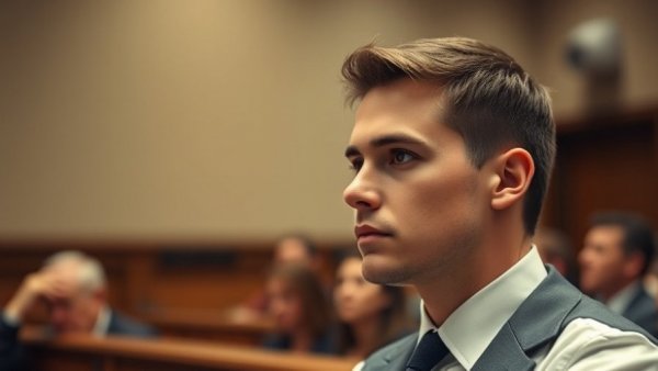 Austin police officer Christopher Taylor in courtroom, formal attire.