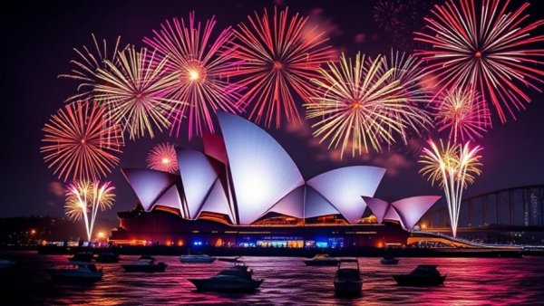 Stunning New Year's celebrations worldwide fireworks in Sydney.