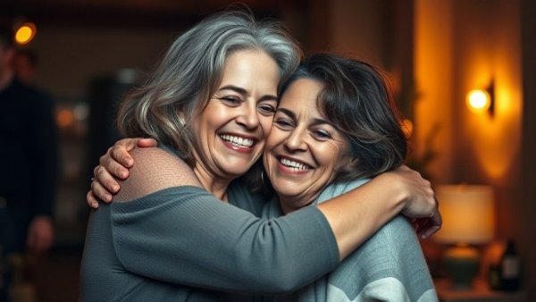 Two women embracing after emotional moment, San Antonio popular headlines 2025.