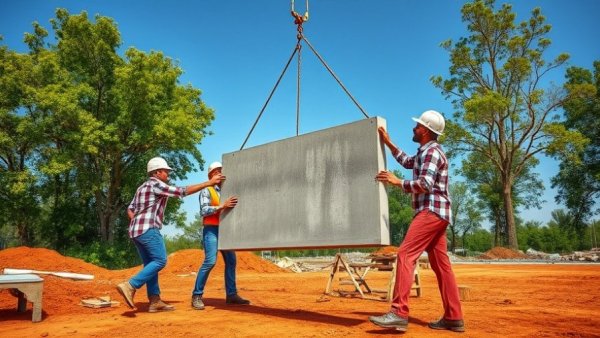 Flexible Industrial Development Buda site showcasing active construction crew.