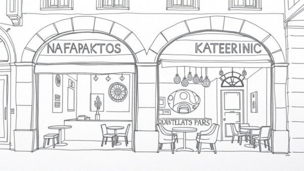 San Antonio business news: Architectural sketch of storefronts.