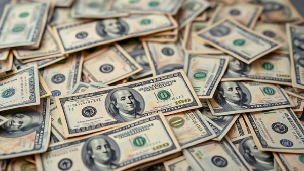 Currency representing Watson Clinic data breach settlement, close-up view.