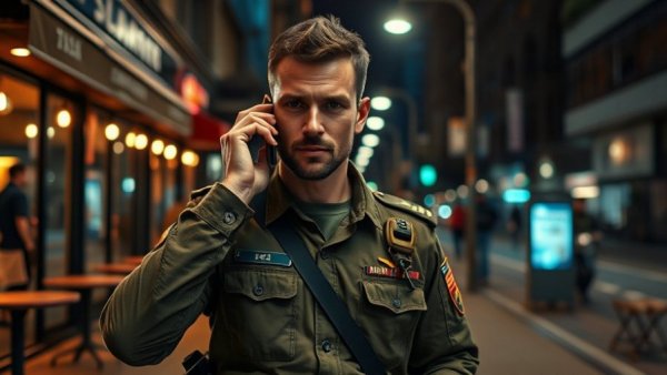 Galveston man in camouflage, impersonating ICE officer, nighttime street