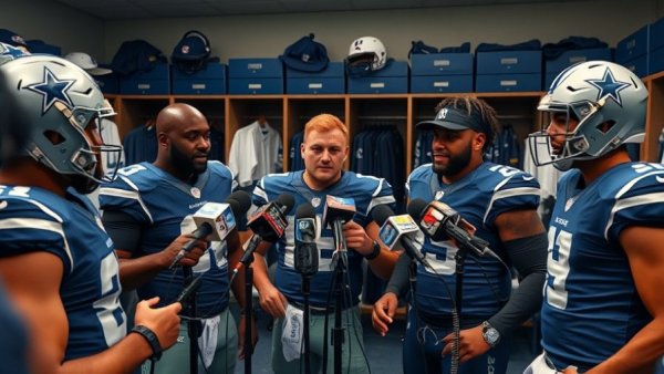Dallas Cowboys player insights during locker room interviews.