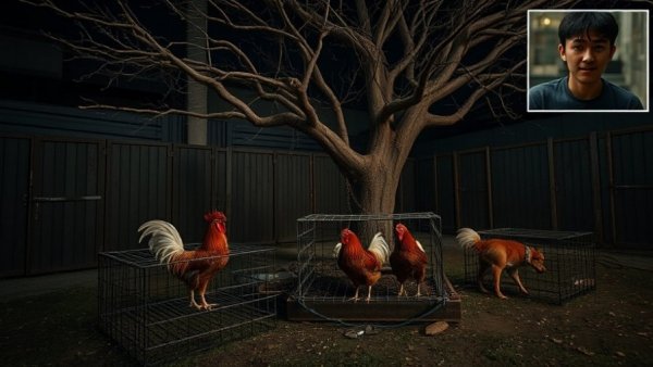 Austin animal cruelty news: Emaciated dog and roosters on cages
