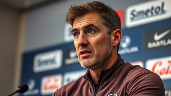 Brian Schottenheimer addressing media after Cowboys loss, displaying thoughtful expression.