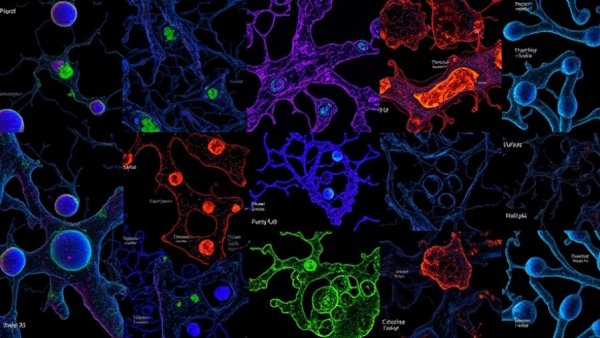 Microscopy images of protein disposal system in Alzheimer's disease.