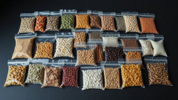 Mystery seed packets displayed on a surface in Texas.