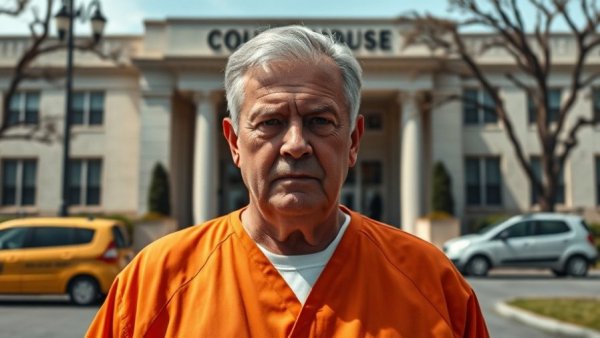 Adrian Gonzales trial scene outside Nueces County Courthouse.