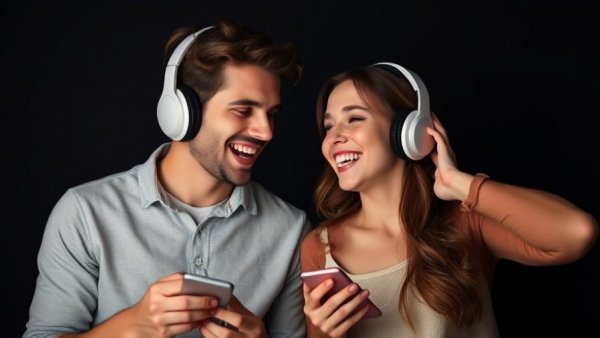 Joyful couple enjoying music, showcasing understanding the complexities of music.