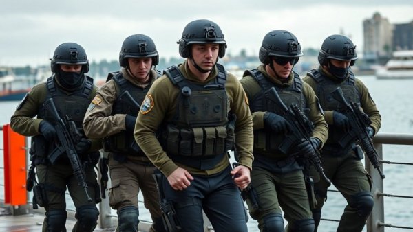 Military operation depicting Trump Venezuela strategy with security forces.