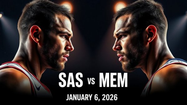 NBA Match Highlights promotional image featuring SAS vs MEM game on January 6, 2026.
