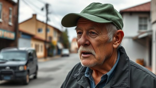 Older man discusses withdrawal of wastewater permit application in town setting.