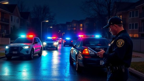 Harris County shooting news: Night police scene at apartment complex.