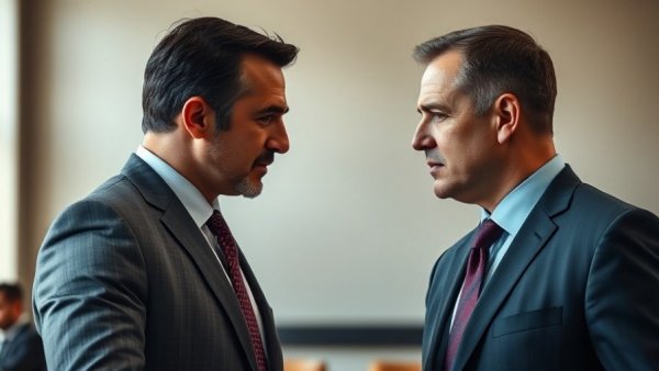 Federal funding withheld California trucking licenses discussion, two men in suits.