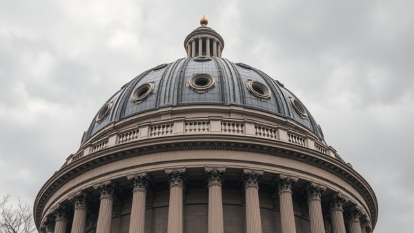 Elegant dome under overcast sky symbolizing permanent telehealth access.