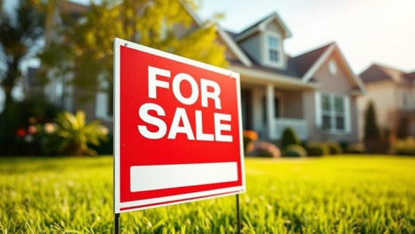 House for sale, highlighting potential for ban on large investors buying homes.