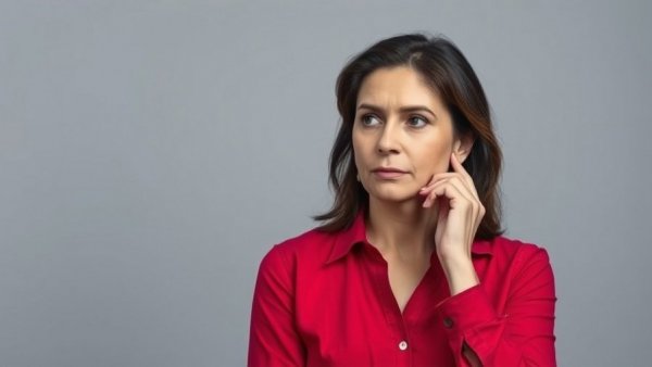 Thoughtful woman contemplating understanding bad behavior and mental health.