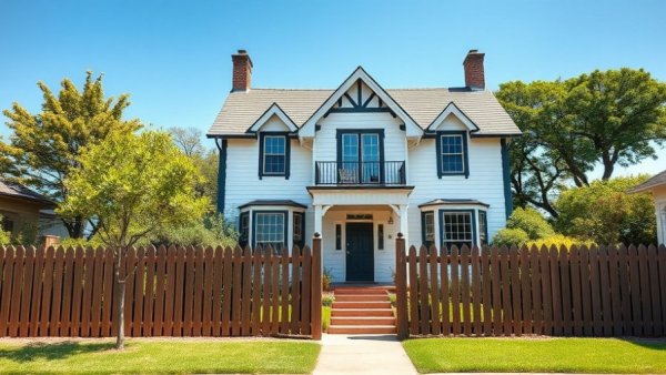 Elegantly updated historic home with wooden fence, King William.