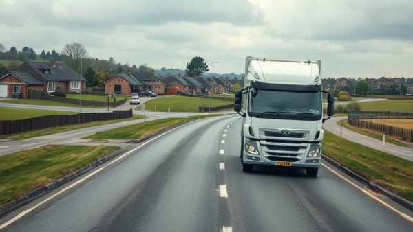 Truck on Hodde Lane highlighting potential safety upgrades.
