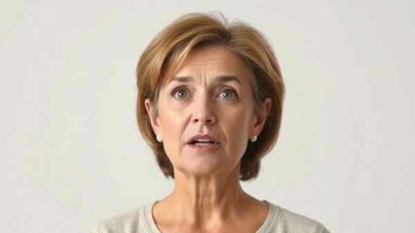 Middle-aged woman discussing mental health for seniors in a calm setting.