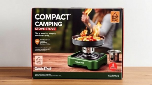 Ozark Trail camping stove packaging highlighting product recall.