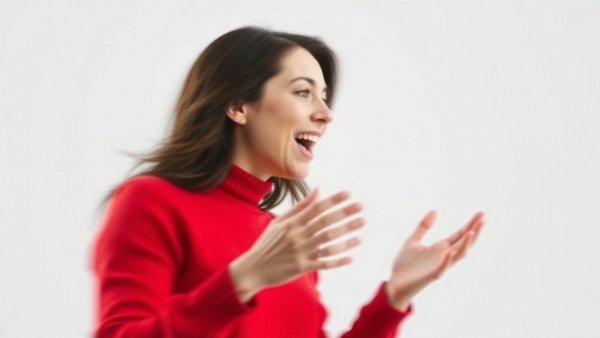 Motion-blurred woman demonstrating emotional pause button techniques.