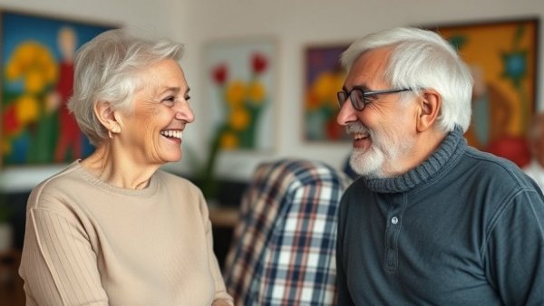 Seniors enjoying a moment together, promoting mental wellness for seniors.