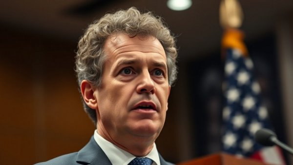 Speaker discusses Trump's threats to bomb Iran, focused expression.