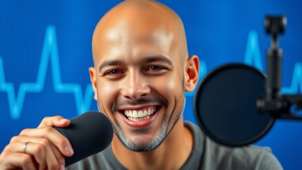 Podcast on cardiorespiratory fitness training for longevity with smiling host.