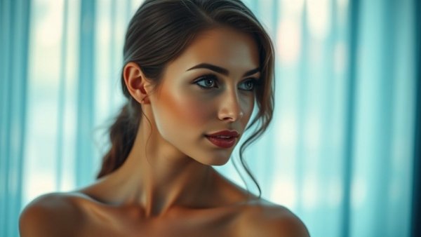 Accutane Nose Job Effect: Woman's profile with soft expression.