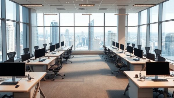 Spacious Dallas corporate headquarters office with modern design.