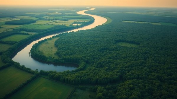 Aerial view of river and greenery symbolizing Corpus Christi water crisis