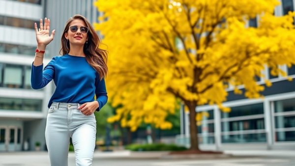 Woman embodying body positivity in urban setting; GLP-1 medications context.