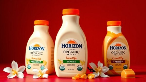 Horizon Organic Real Dairy Creamers stylish product display.